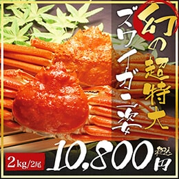 幻の超特大1kgズワイガニ姿