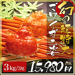 業務用　幻の超特大1kgズワイガニ姿×3 【20セット】